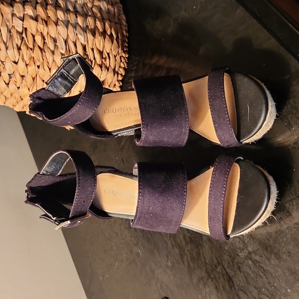 Size 5 Christian Siriano Black Strap Shoes